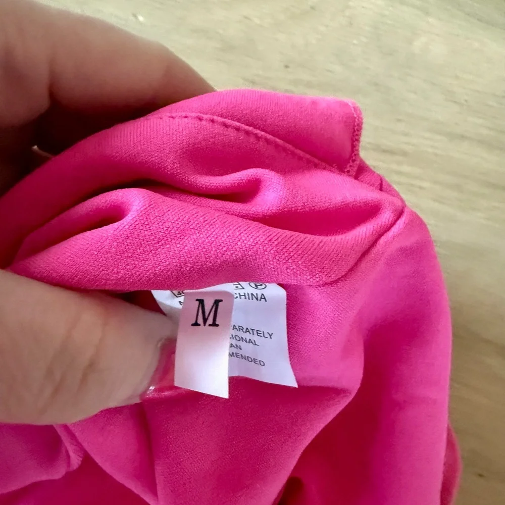 Ina Hot Pink Ruffle Crop Top - Picture 4 of 4